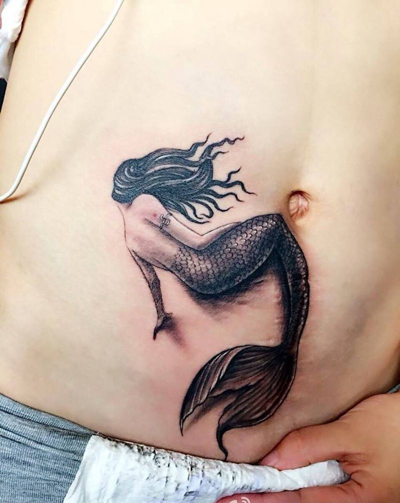 美人鱼纹身图片