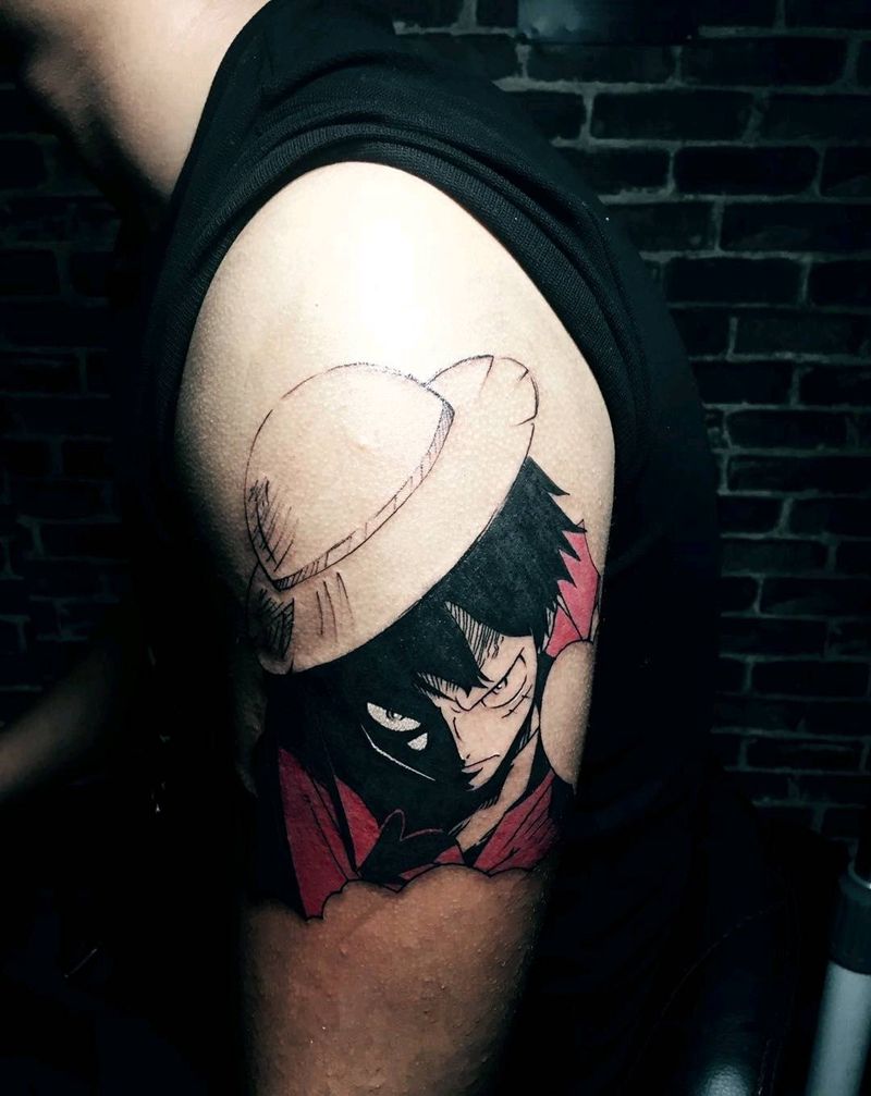 路飞、纹身图片