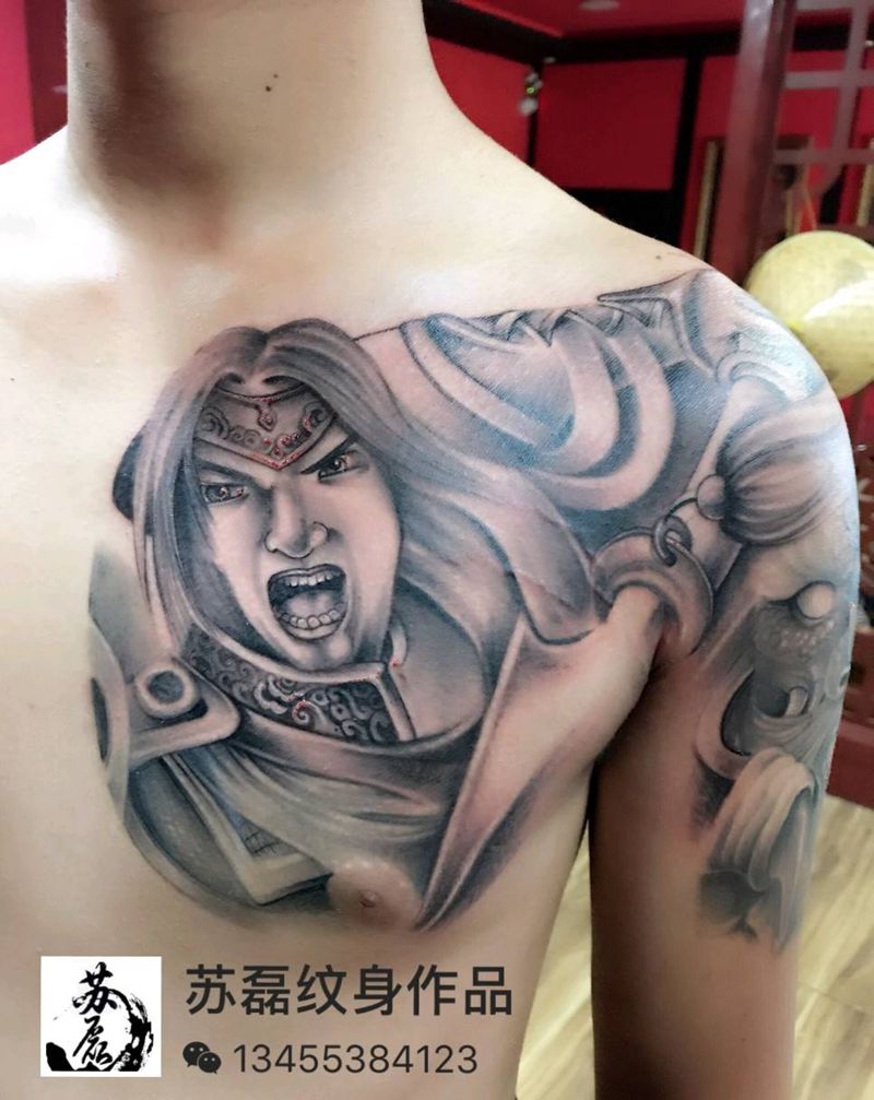 赵子龙半甲纹身图片