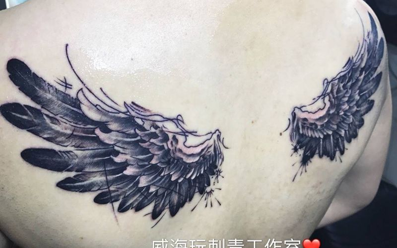 原创翅膀纹身图片