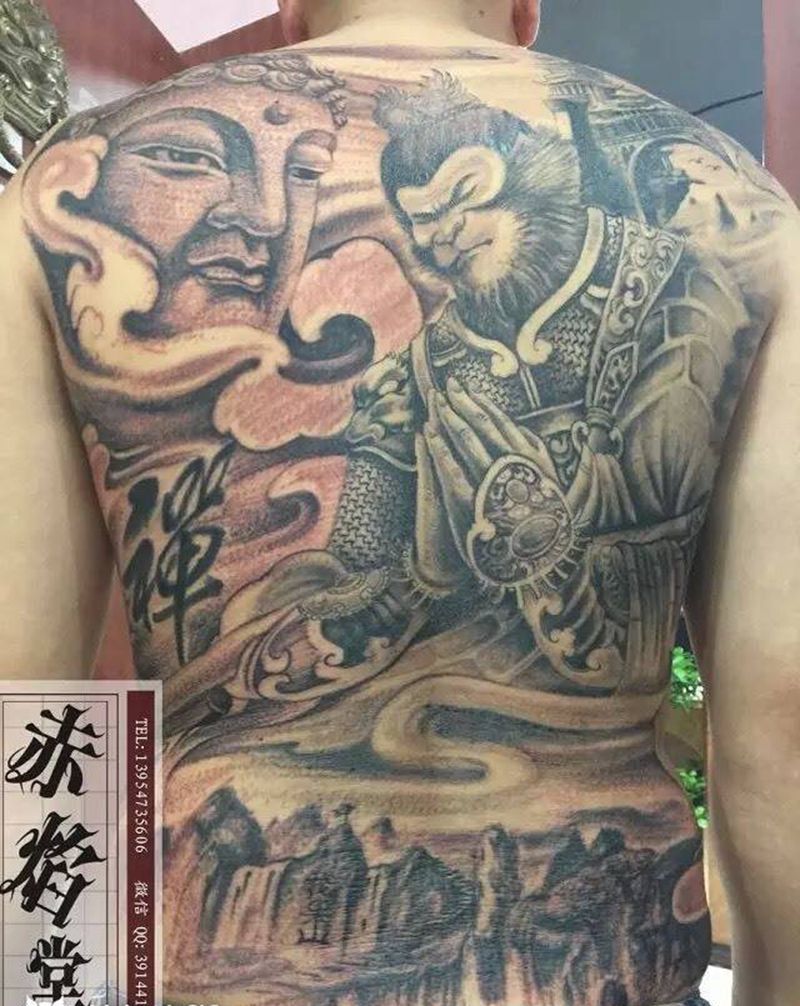 斗战圣佛纹身图片