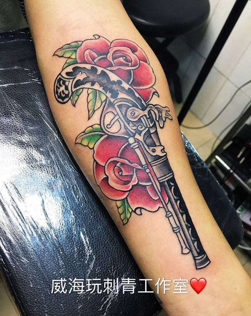 原创花枪纹身图片