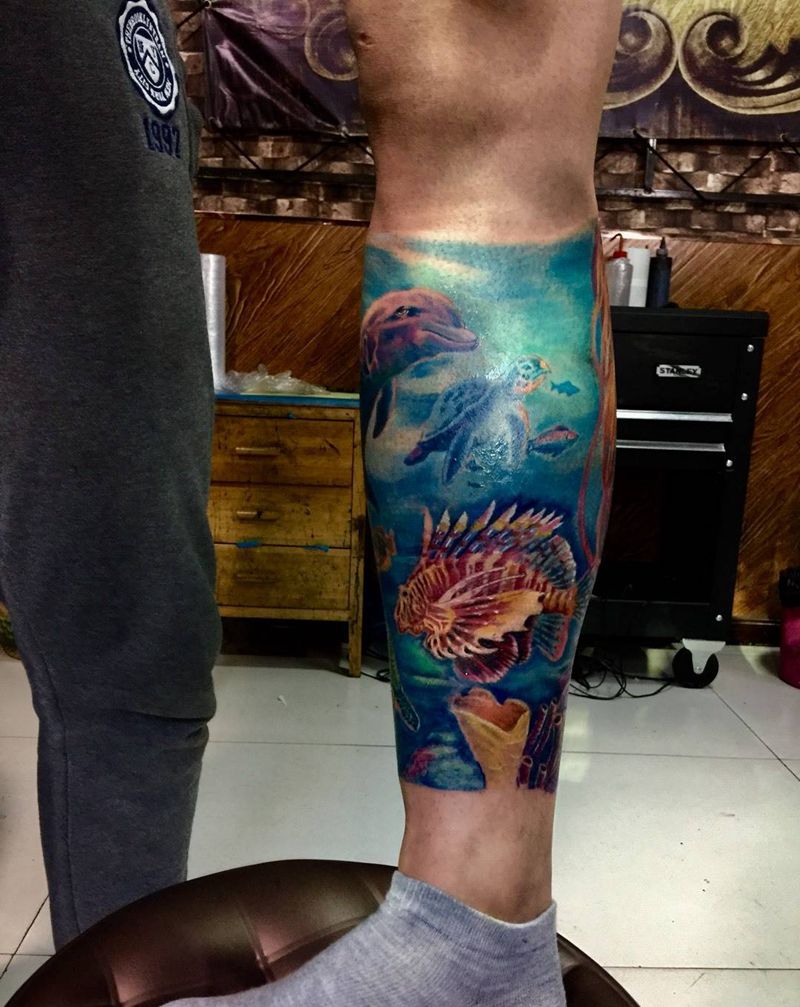 海底世界纹身图片