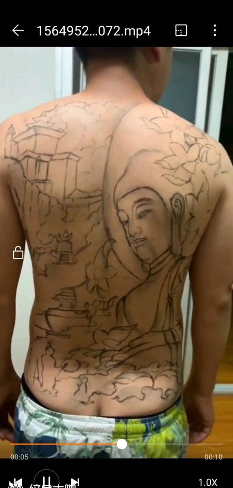 佛纹身图片_背部新传统老传统纹身图案