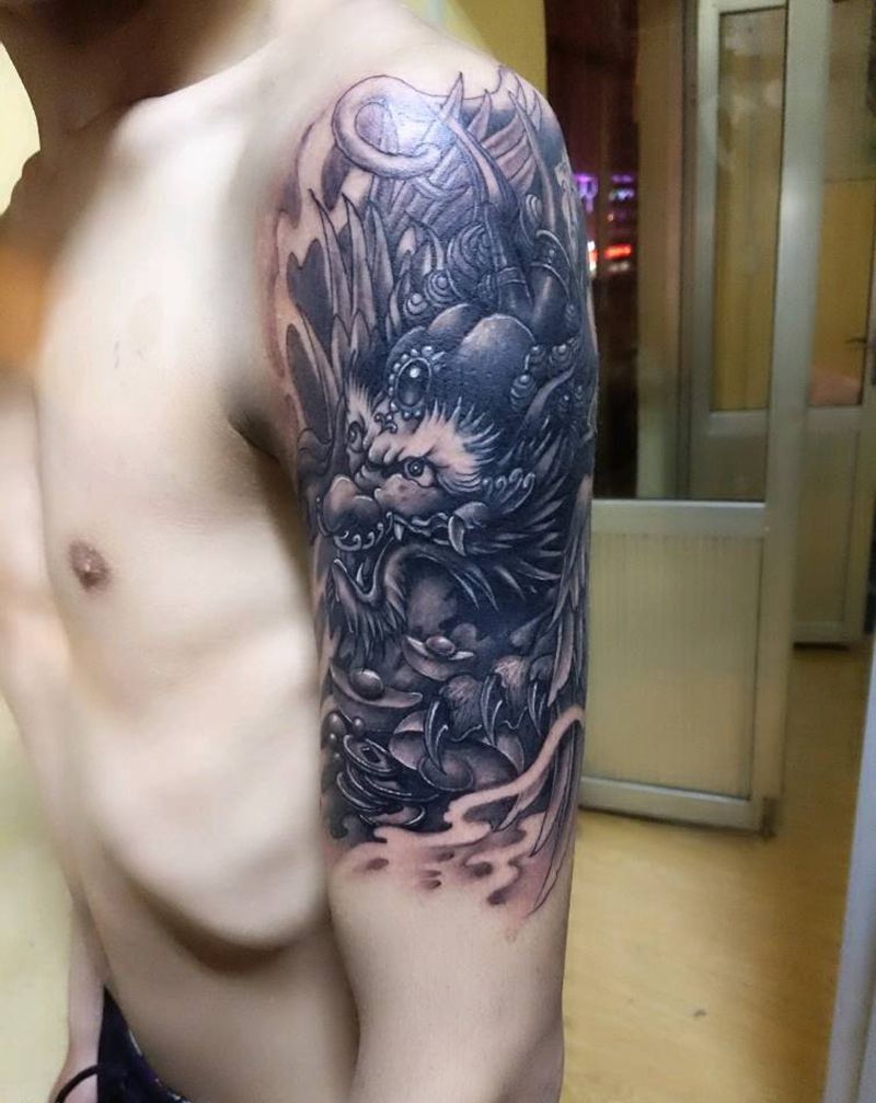 遮盖！纹身图片_肩部新传统纹身图案