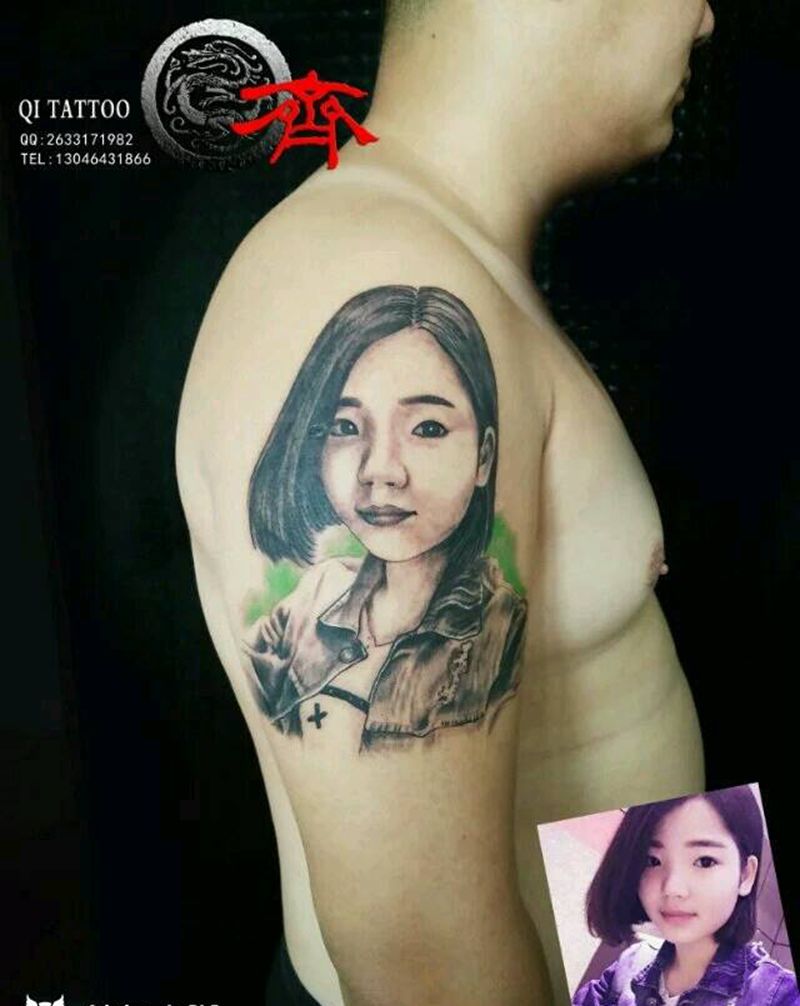 齐刺青工作室近作纹身图片