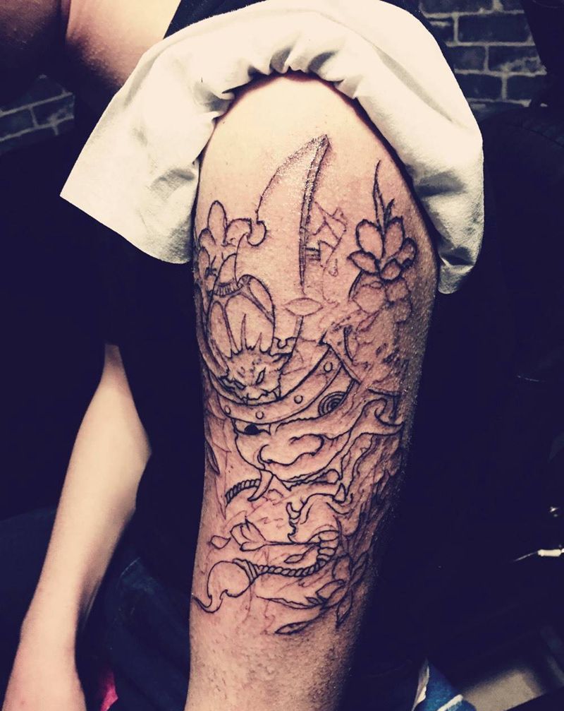 待上色纹身图片