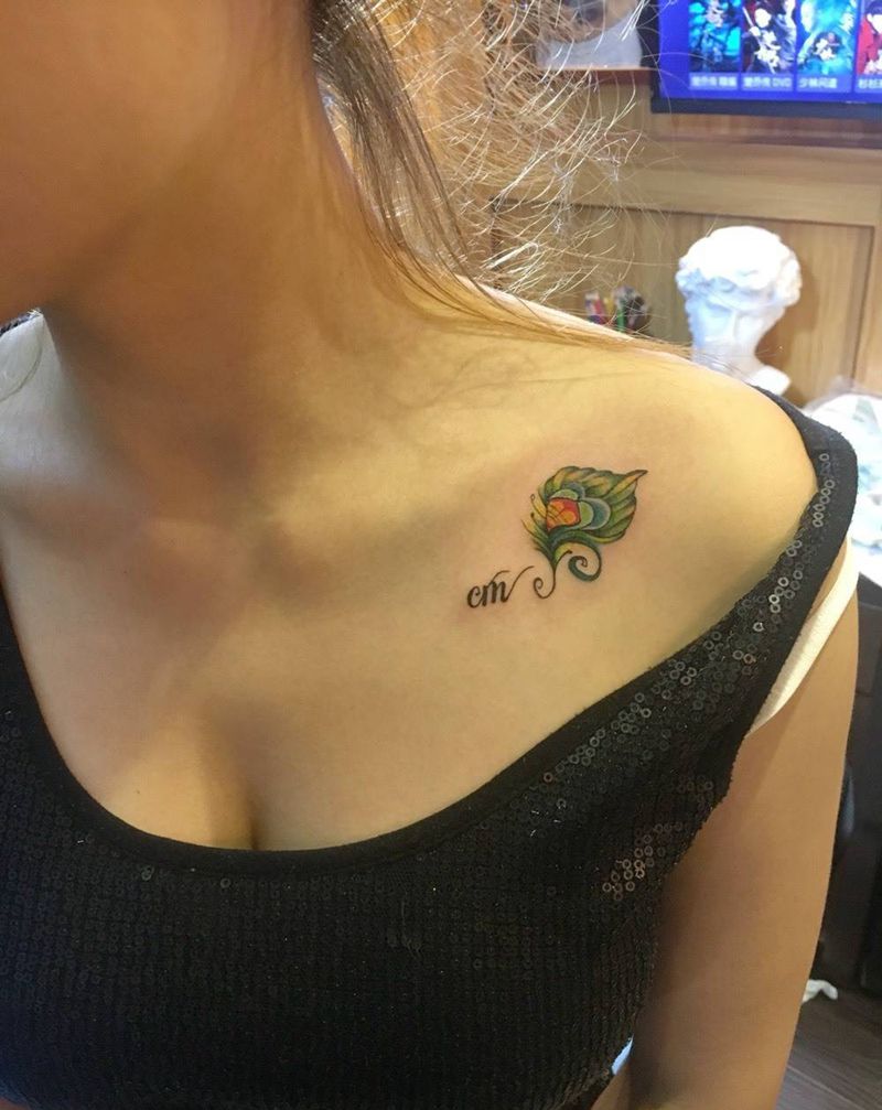 小清新羽毛纹身图片