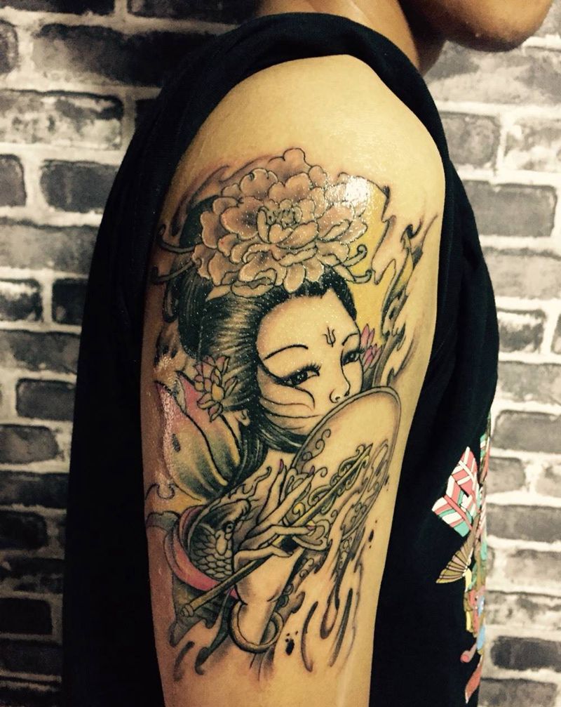 艺妓纹身图片