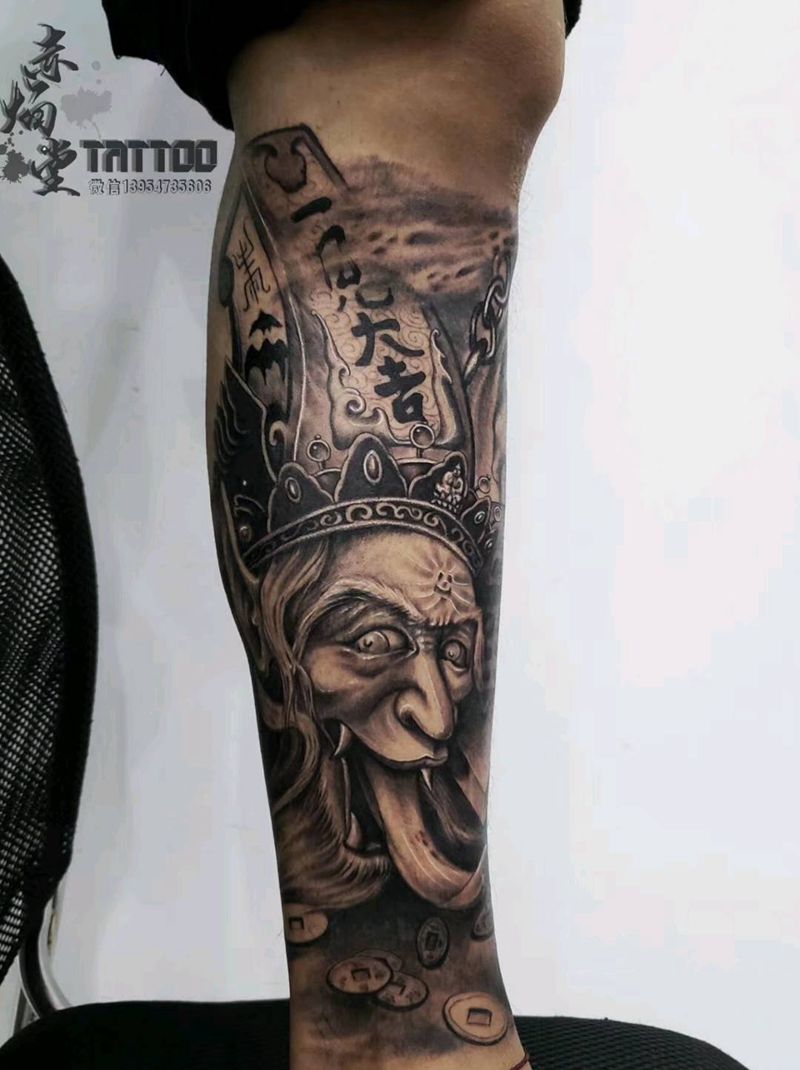 黑白无常纹身图片