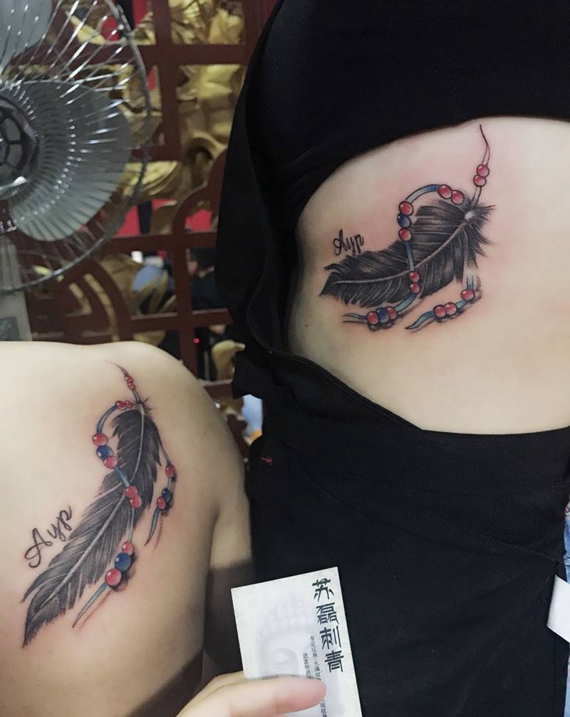 羽毛纹身图片
