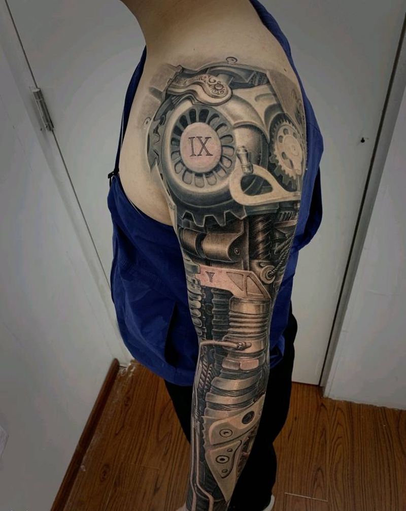 机械臂纹身图片