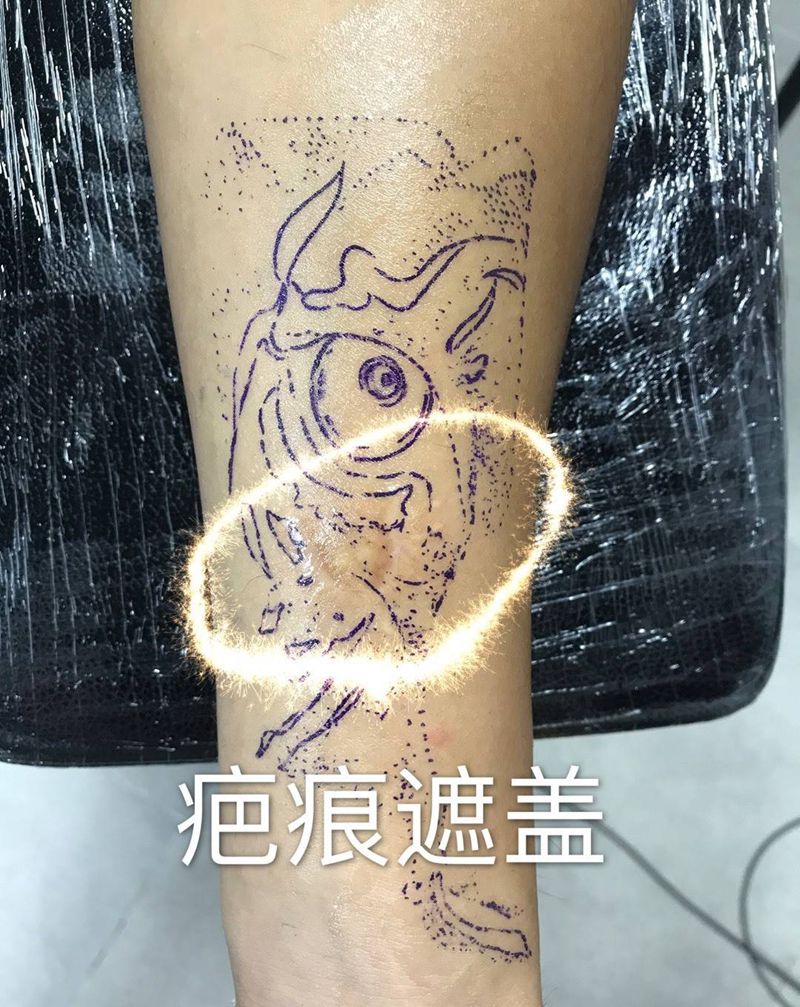 遮盖作品纹身图片