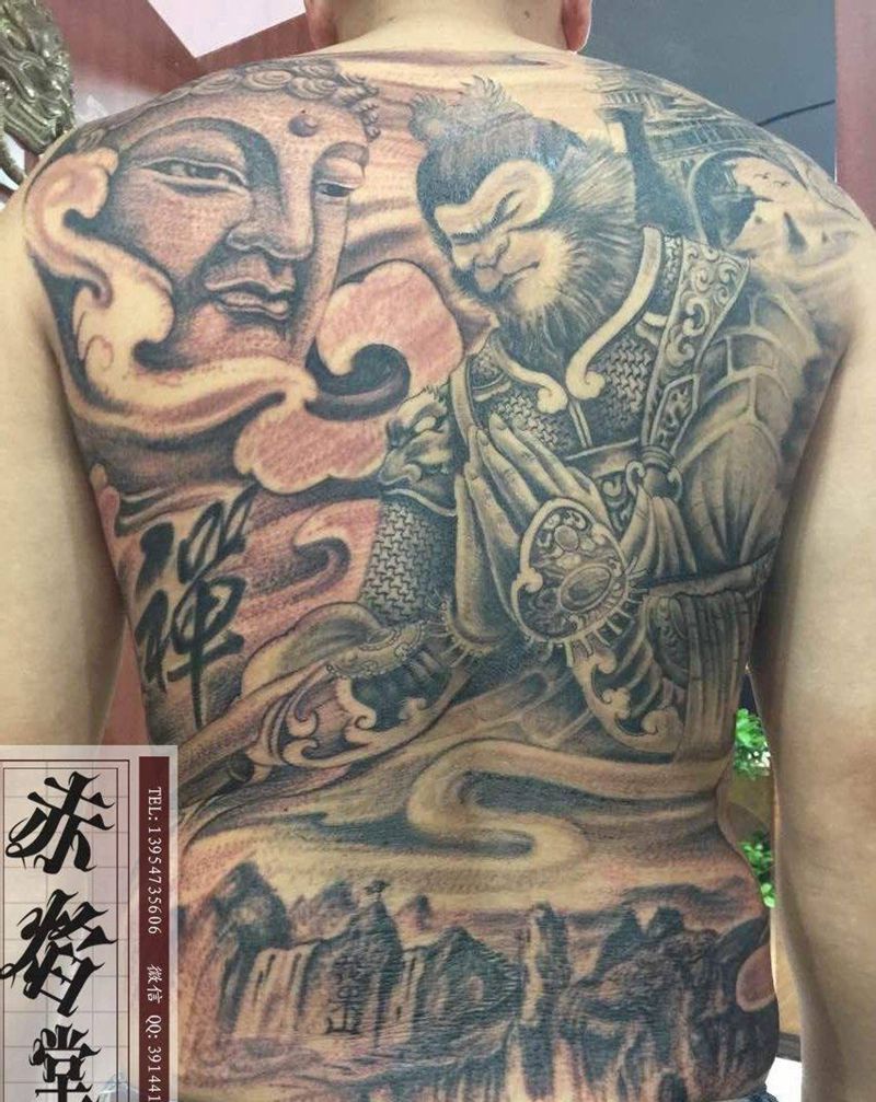 斗战圣佛纹身图片