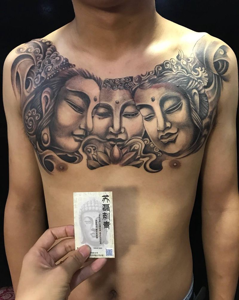 三面佛纹身图片