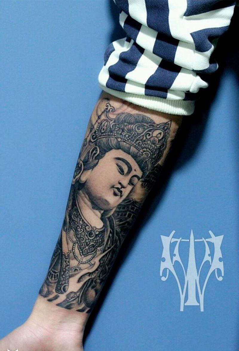 普贤菩萨纹身图片