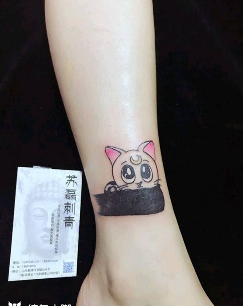 遮盖~可爱小猫咪纹身图片