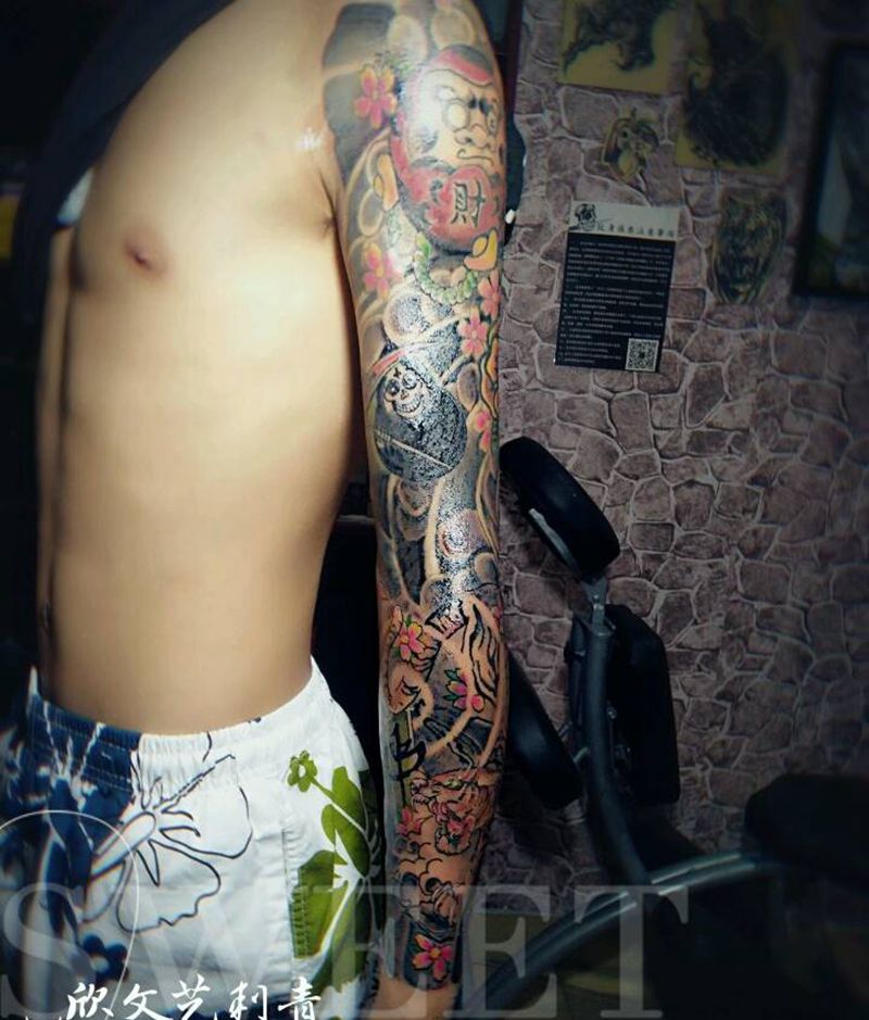 花臂完工《欣作品》纹身图片