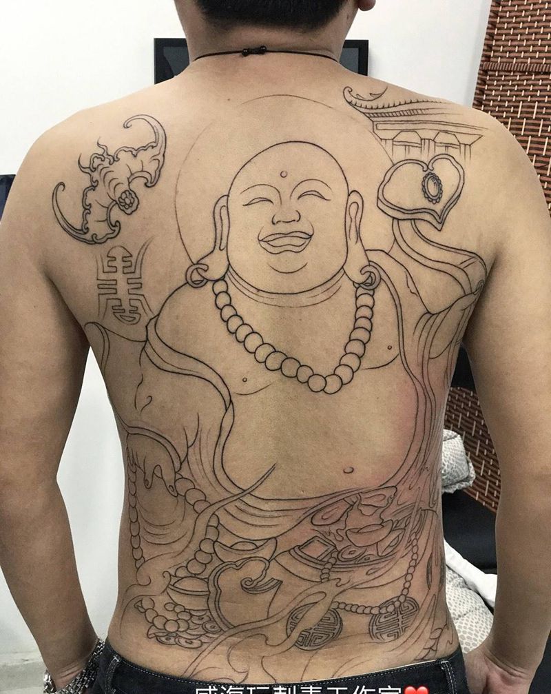 弥勒纹身图片