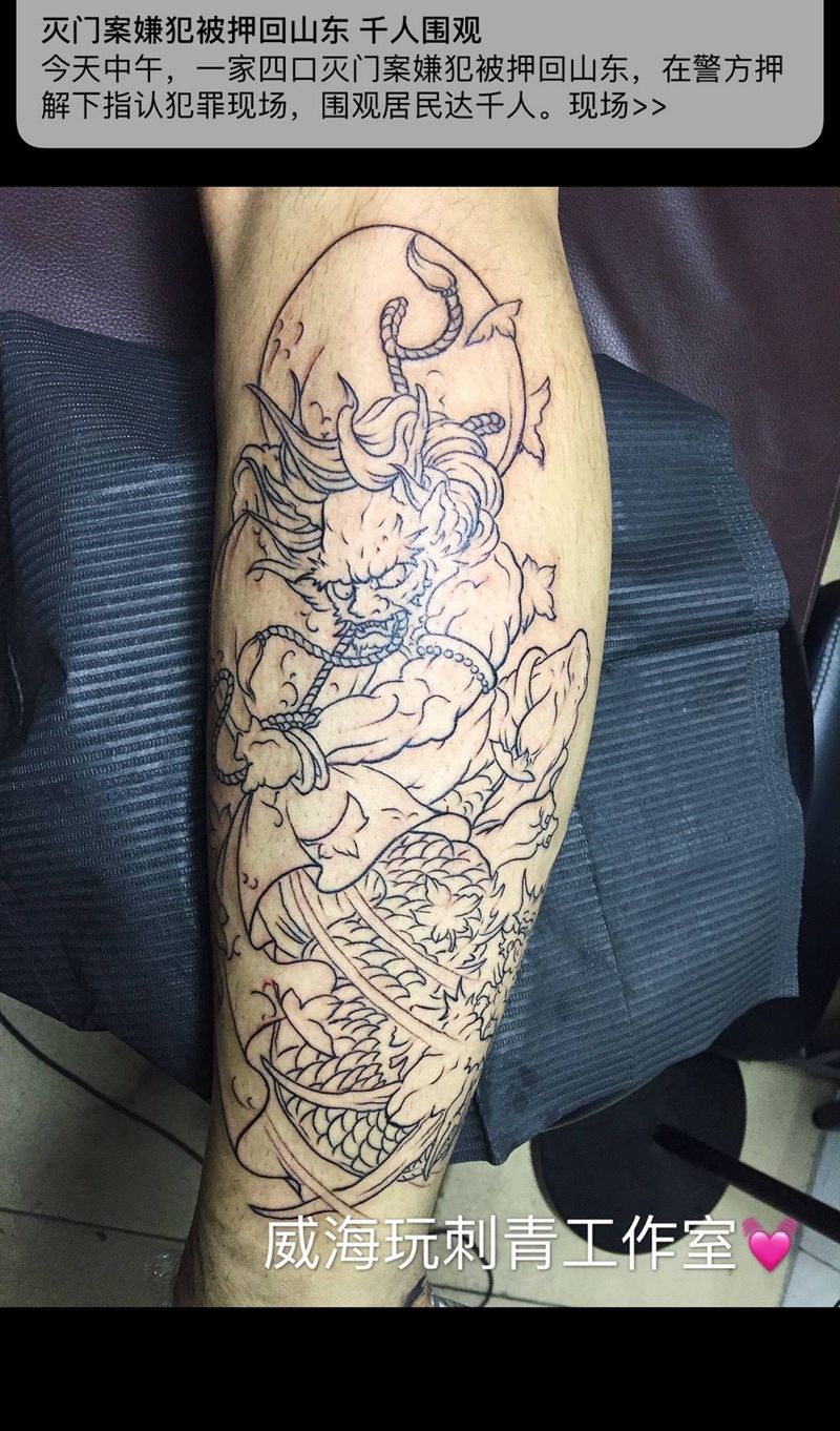 风神雷神纹身图片