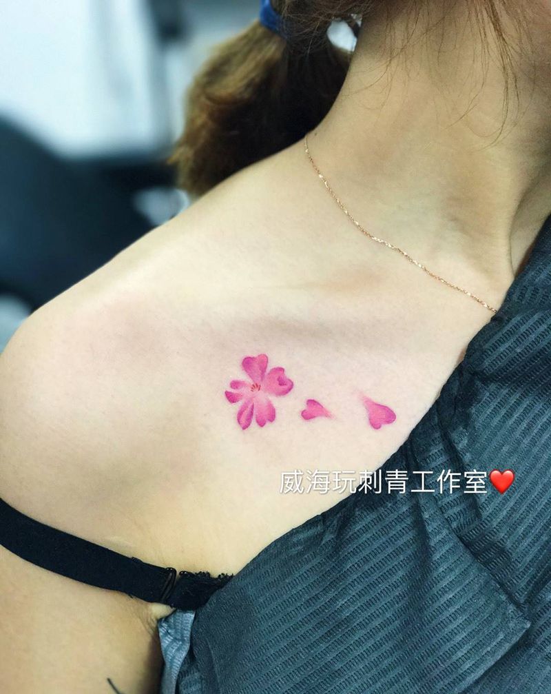 樱花烙纹身图片