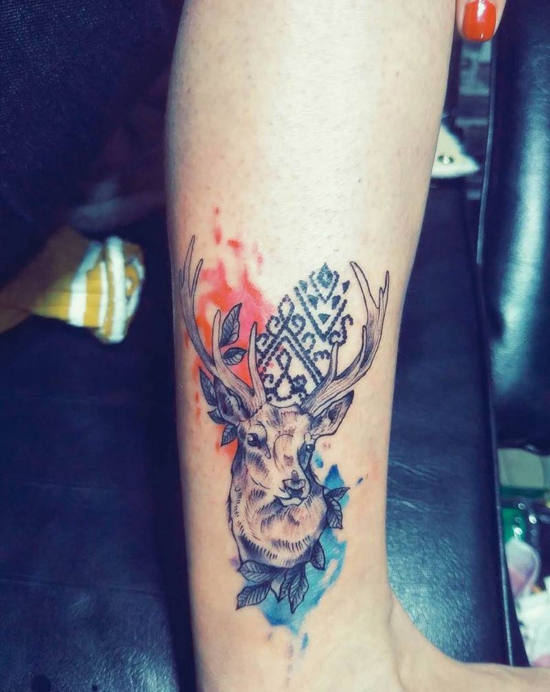 麋鹿、纹身图片