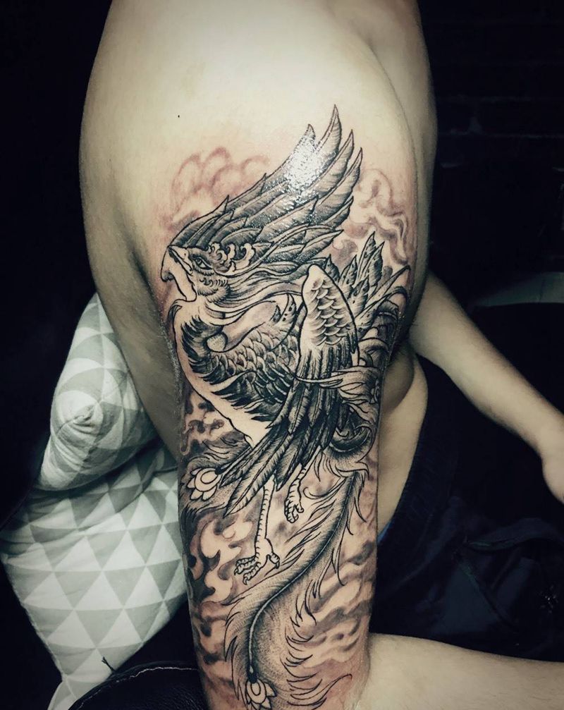 凤凰、纹身图片