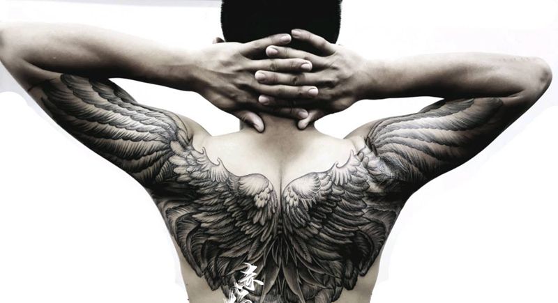 天使之翼纹身图片