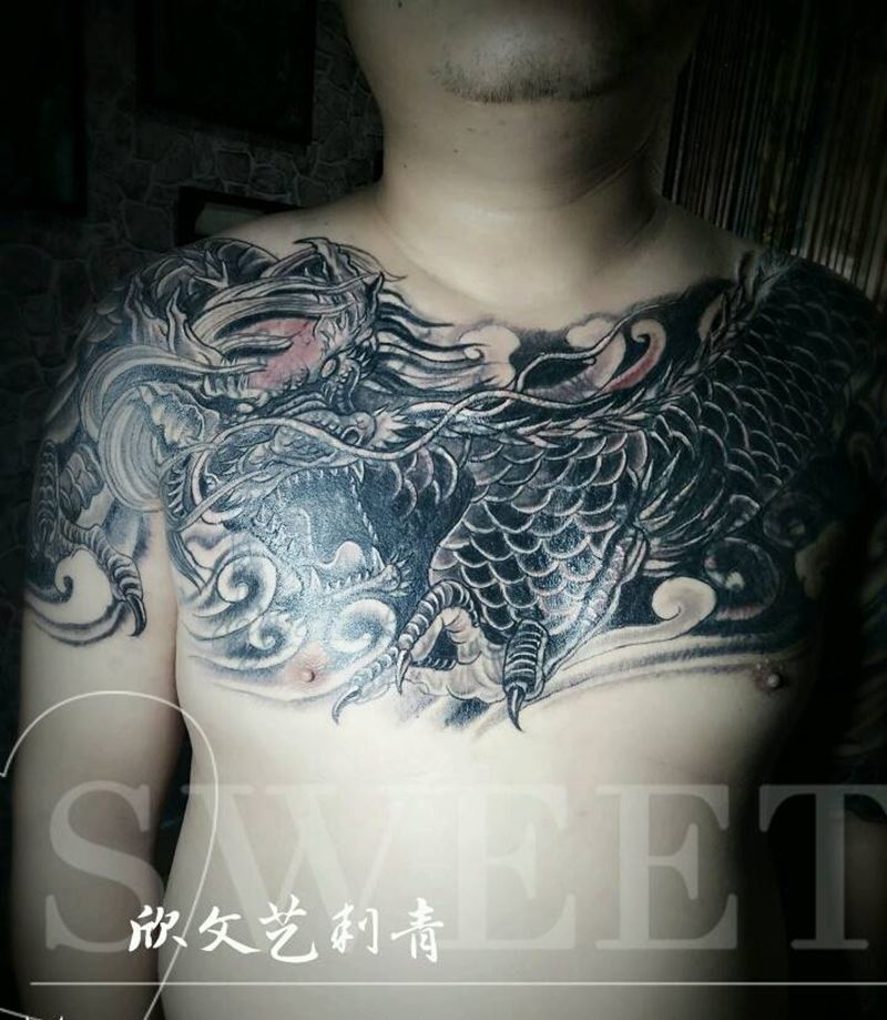 暴力遮盖《旺哥作品》纹身图片