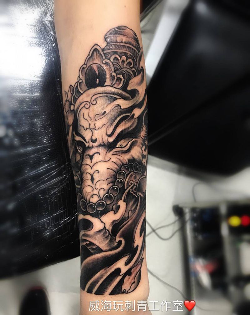 象神纹身图片