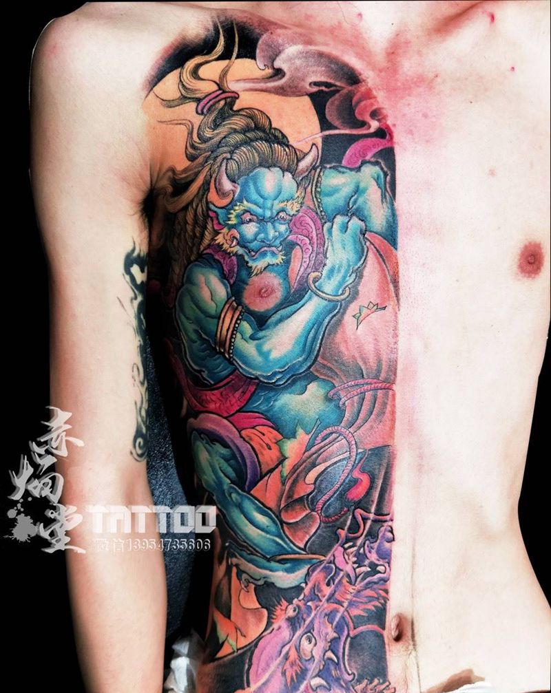 风神纹身图片