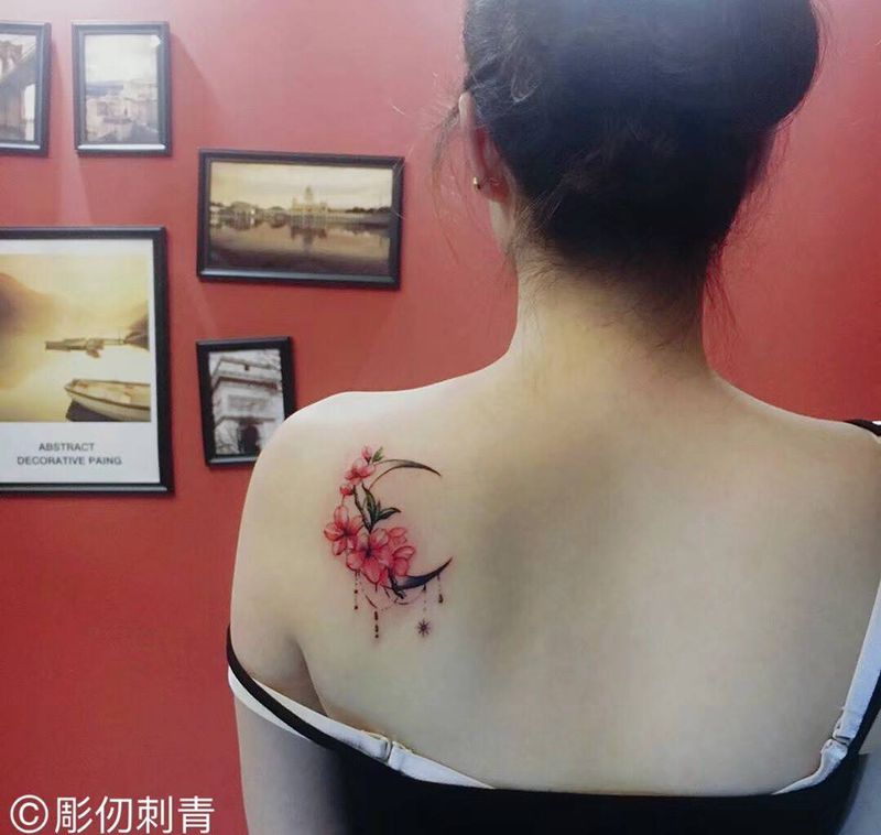 小清新花纹身图片