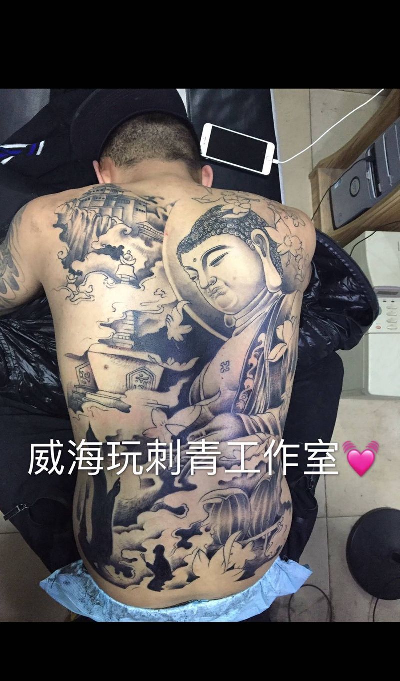 问佛纹身图片