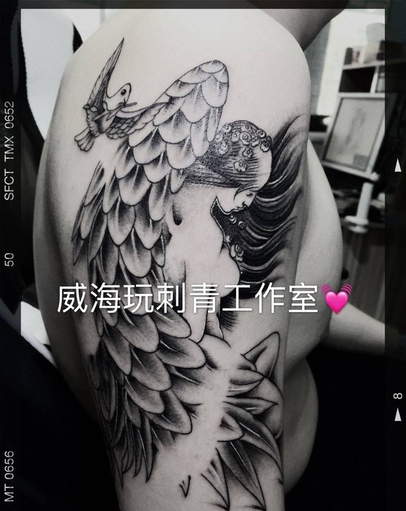 天使纹身图片