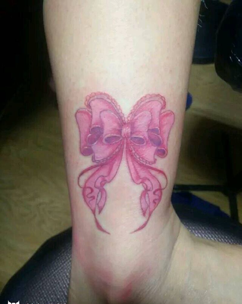 蝴蝶结纹身图片