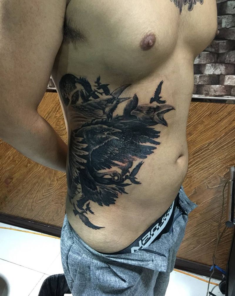 乌鸦纹身图片