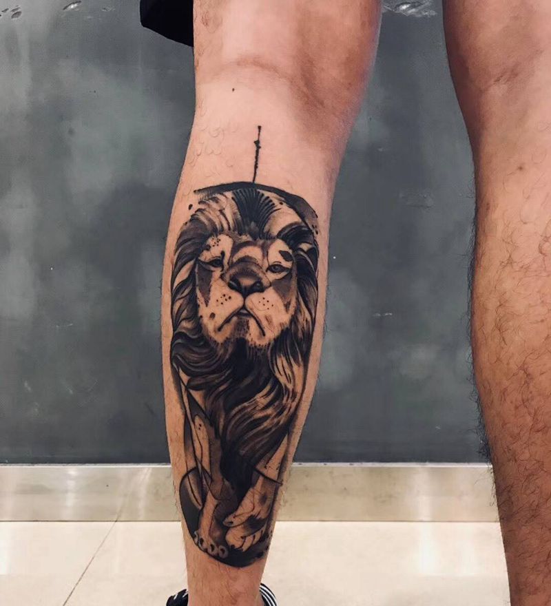 狮子纹身图片