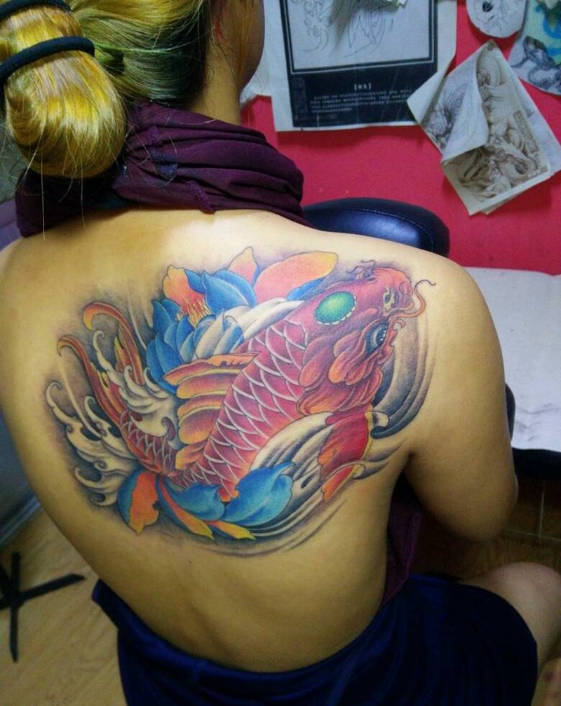 连年有余纹身图片