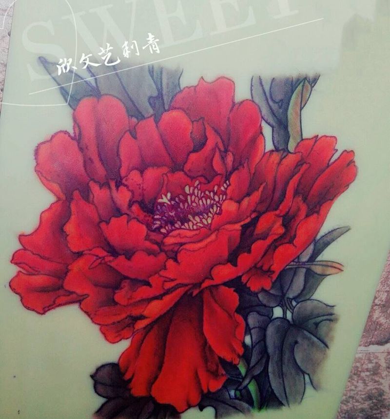 花开富贵练习皮一张纹身图片