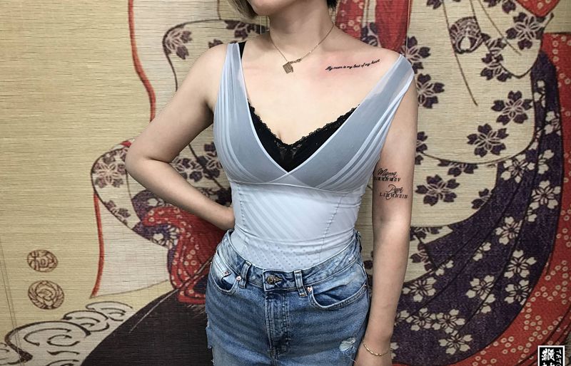 mama&papa纹身图片_胸部手臂纹身图案