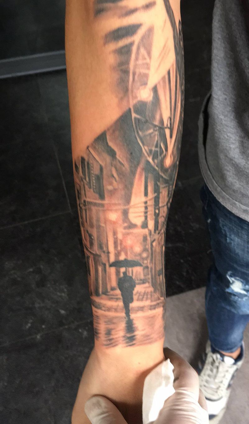 局部纹身图片_手臂欧美写实纹身图案