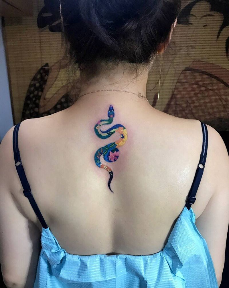 近日小作纹身图片_成品手部手臂颈部背部肩部腿部欧美清新动物纹身图案