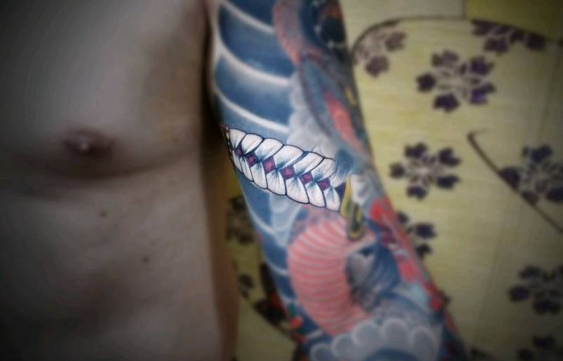 补齐纹身图片_手臂老传统纹身图案