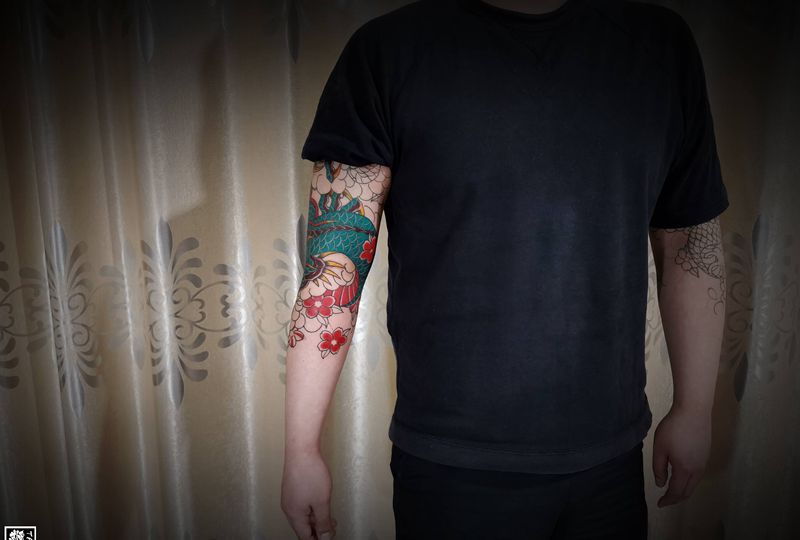 青岛日记2，一对一丢丢。纹身图片_手臂纹身图案