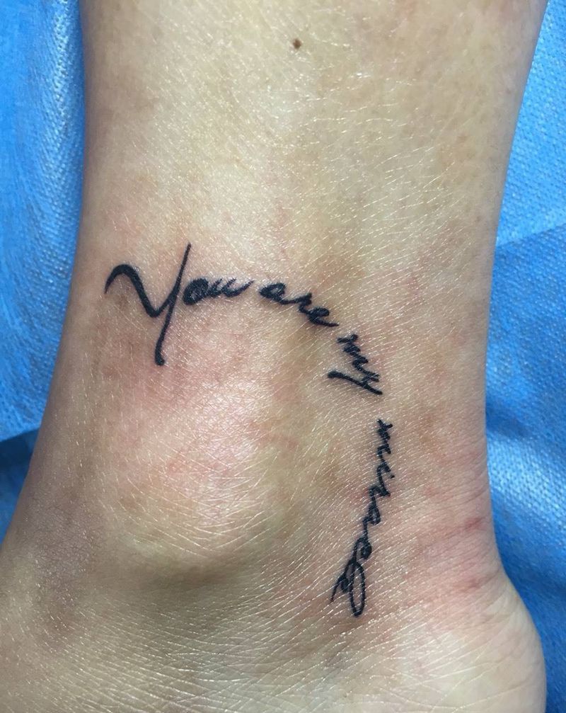 小清新纹身图片_成品腿部清新字符纹身图案