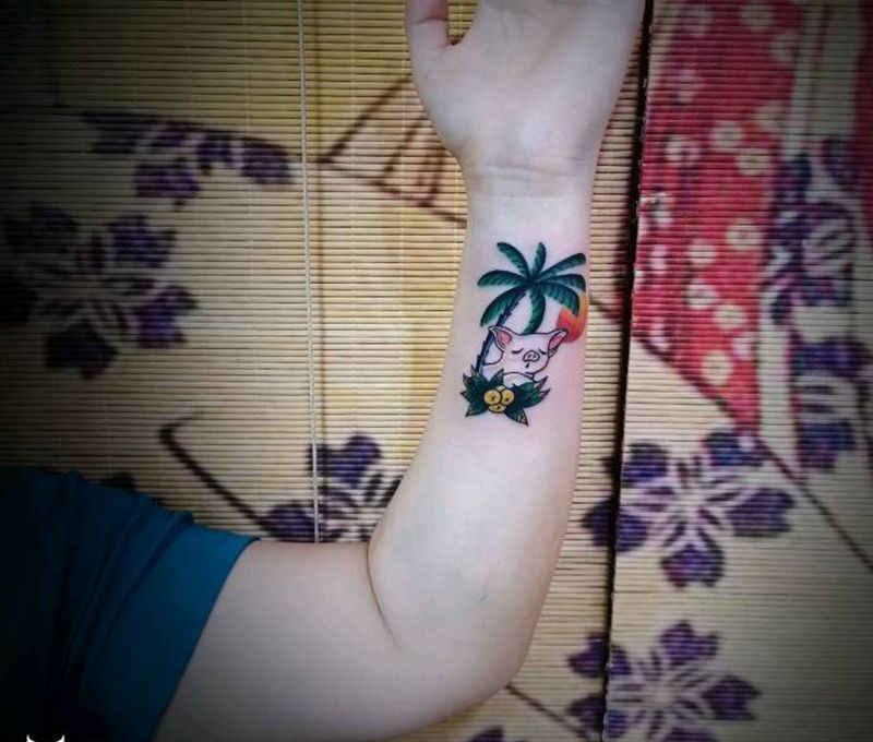 一位母亲的定制纹身图片_手臂Old School纹身图案