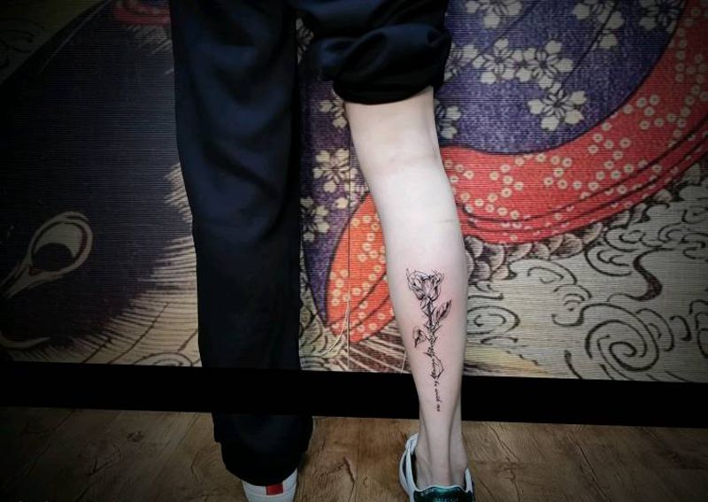 订制。纹身图片_腿部纹身图案