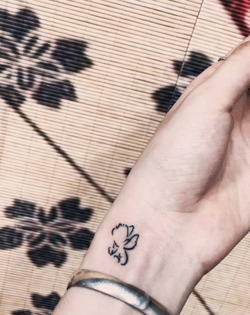 小天使哟纹身图片_成品手部手臂习俗清新宗教人物纹身图案