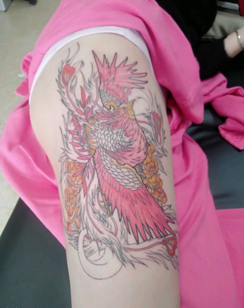 凤凰(未完成)纹身图片