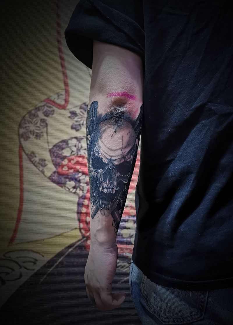 进度2/3纹身图片_手臂欧美写实纹身图案